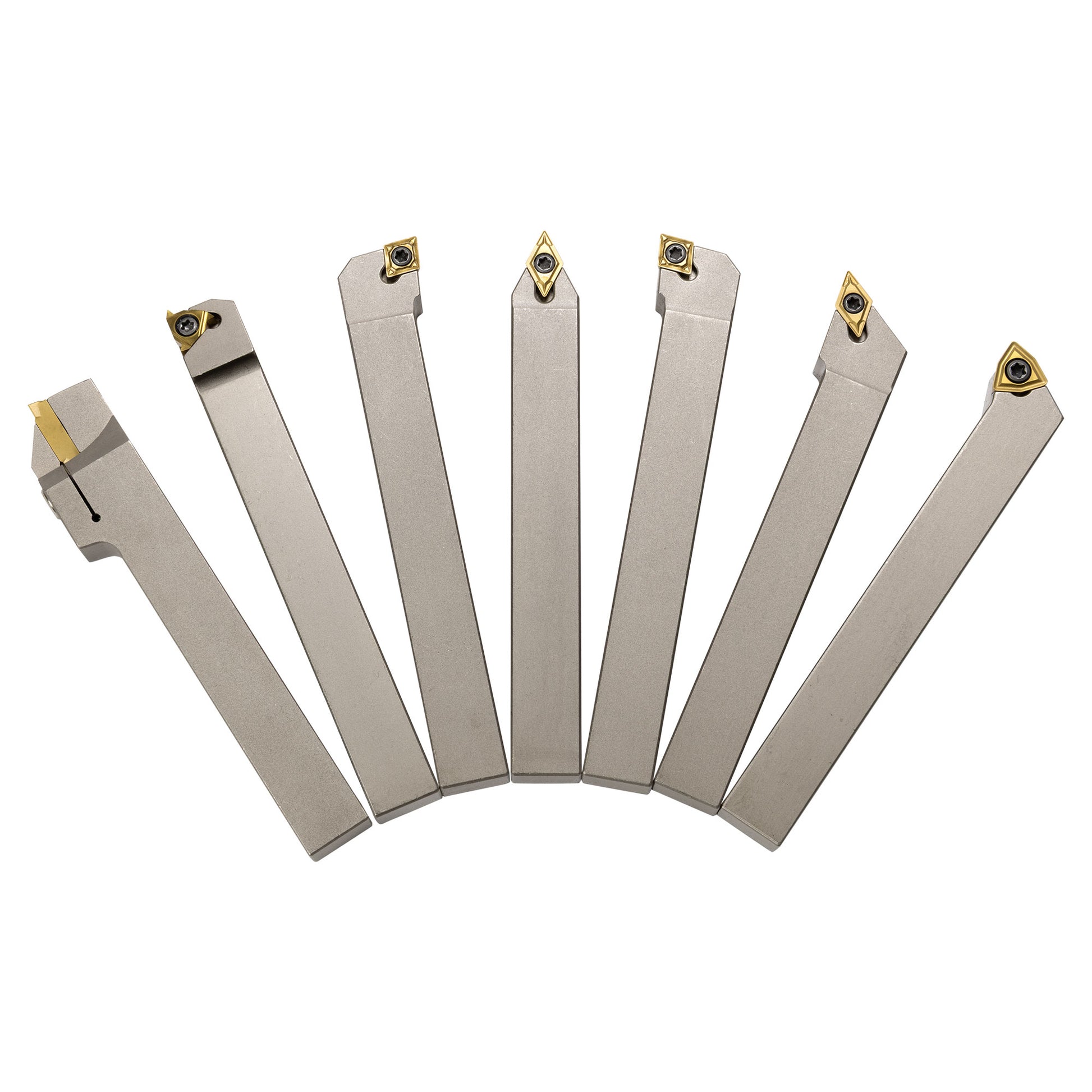 Turning Tools, 1/2" Indexable, 7 Piece Set, Harlingen