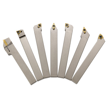 Turning Tools, 1/2" Indexable, 7 Piece Set, Harlingen