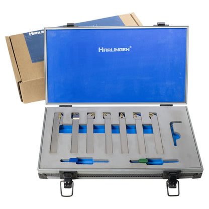 Turning Tools, 1/2" Indexable, 7 Piece Set, Harlingen