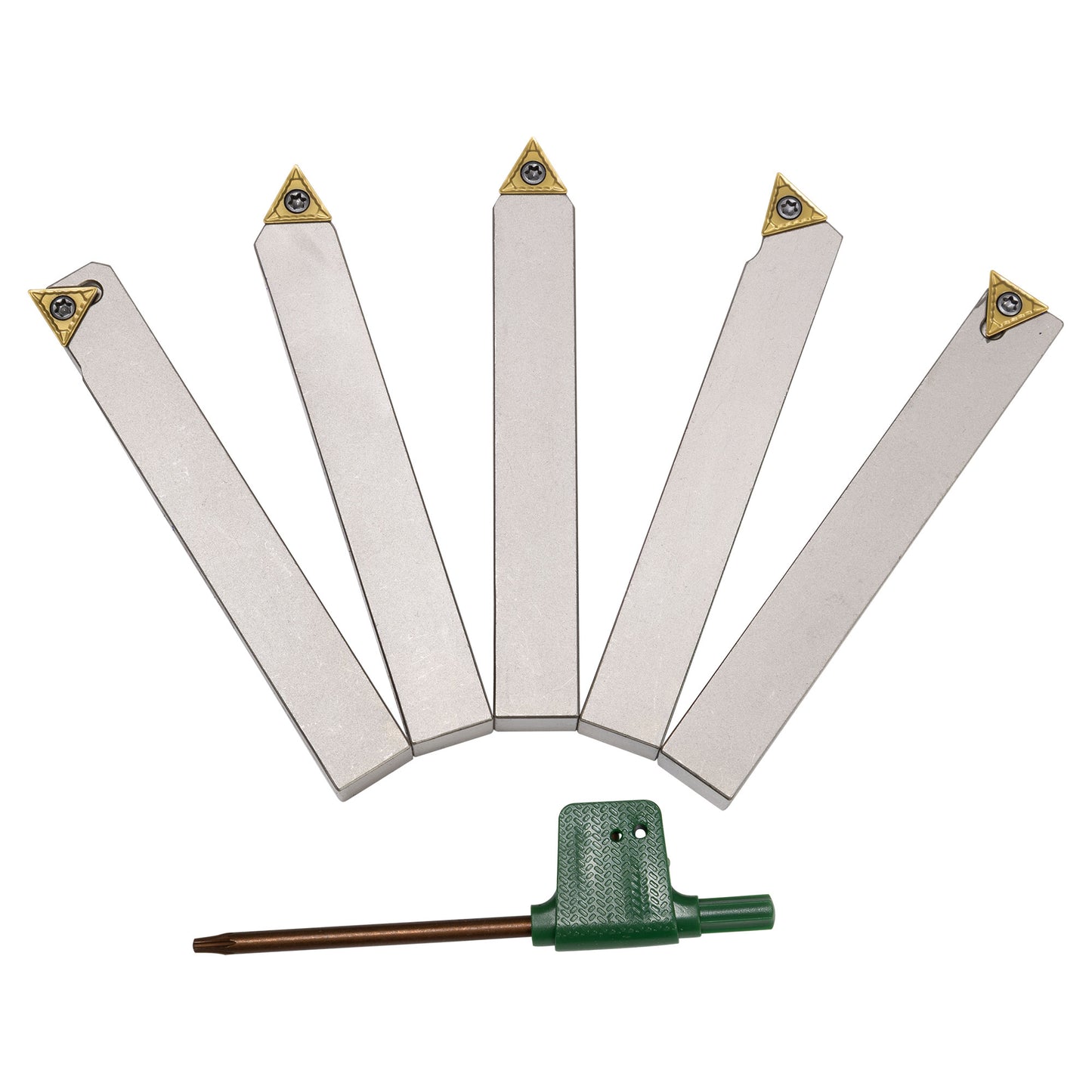 Turning Tools, 1/2" Indexable, 5 Piece Set, Harlingen