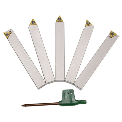 Turning Tools, 1/2" Indexable, 5 Piece Set, Harlingen