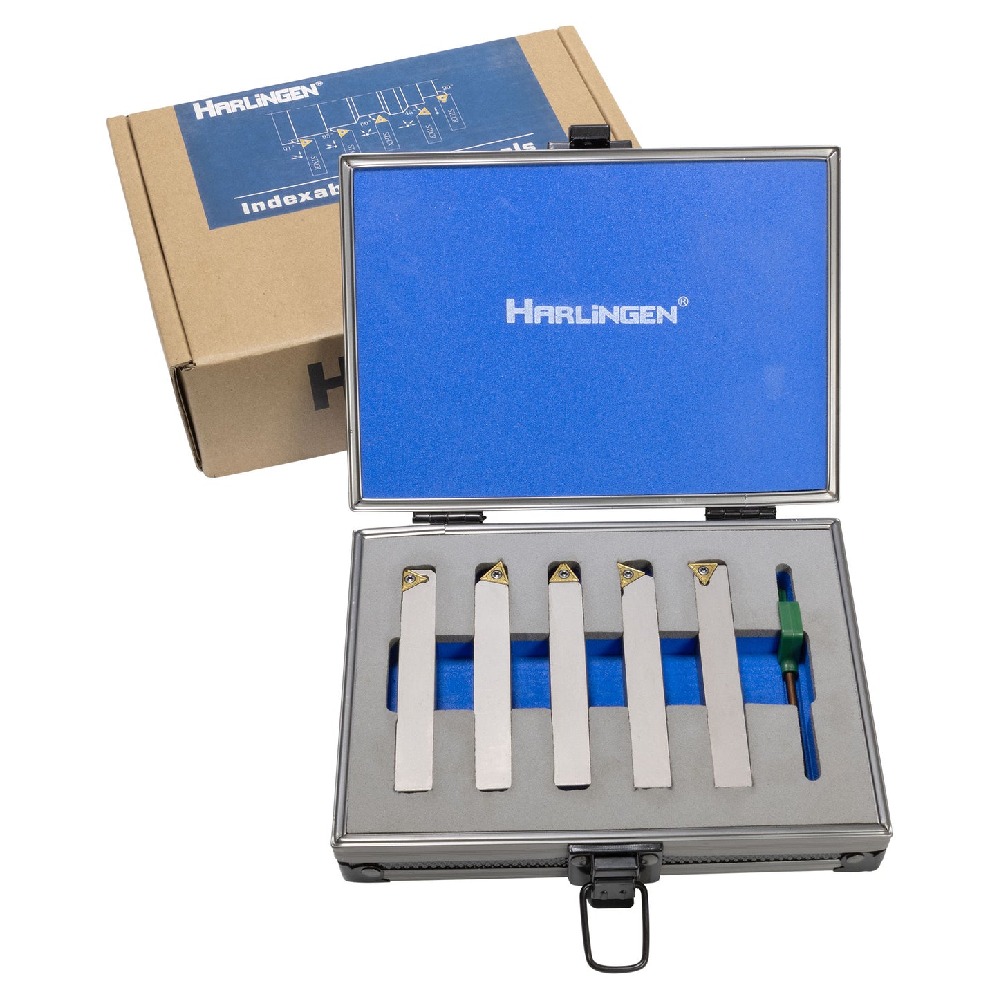 Turning Tools, 1/2" Indexable, 5 Piece Set, Harlingen