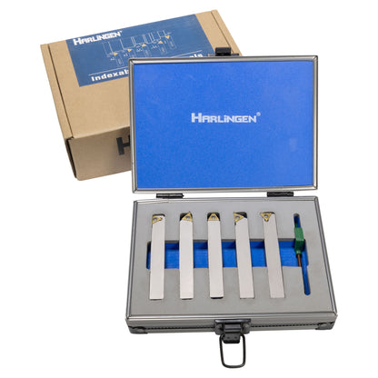 Turning Tools, 1/2" Indexable, 5 Piece Set, Harlingen