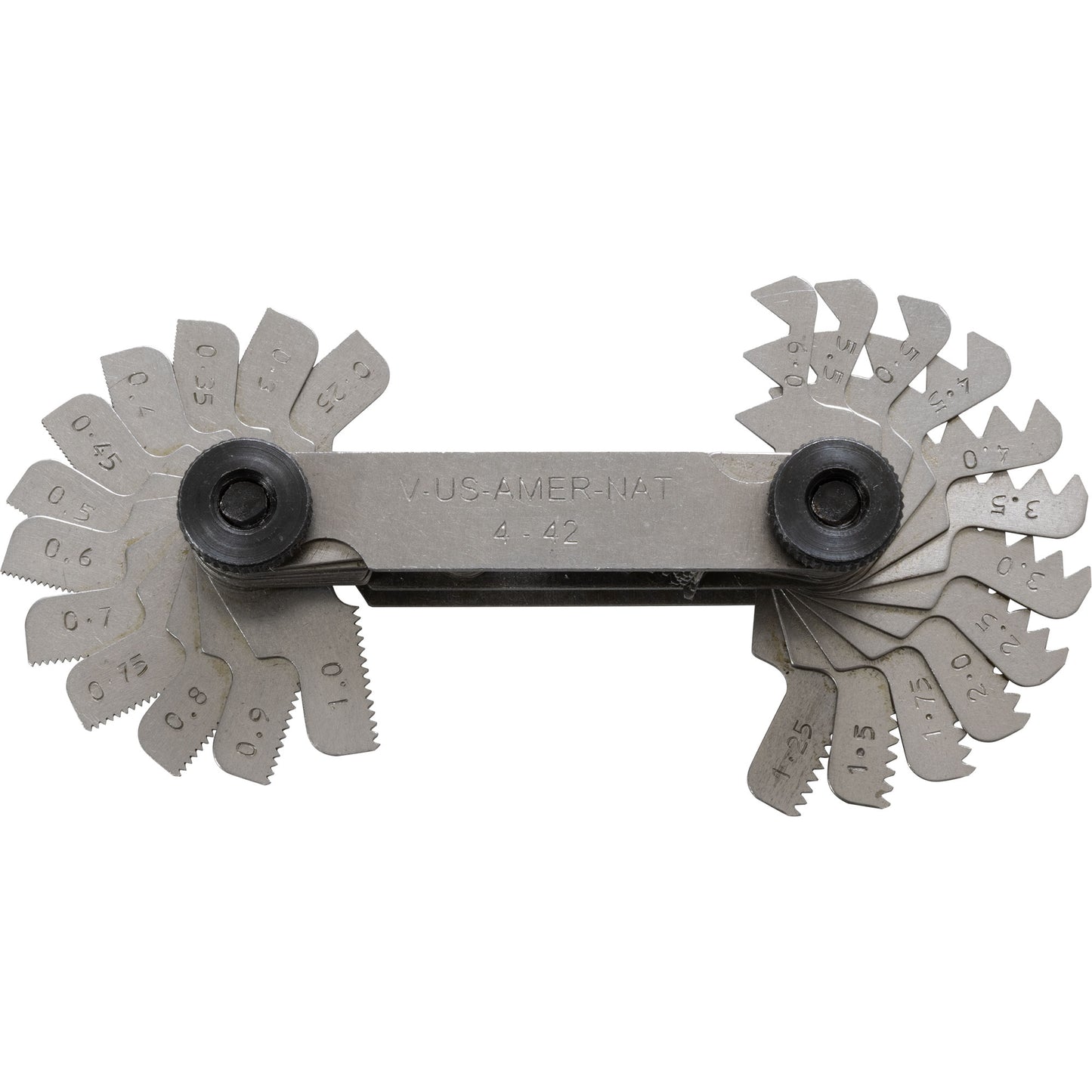 Screw Pitch Gage, Inch & Metric, 55 Leaves