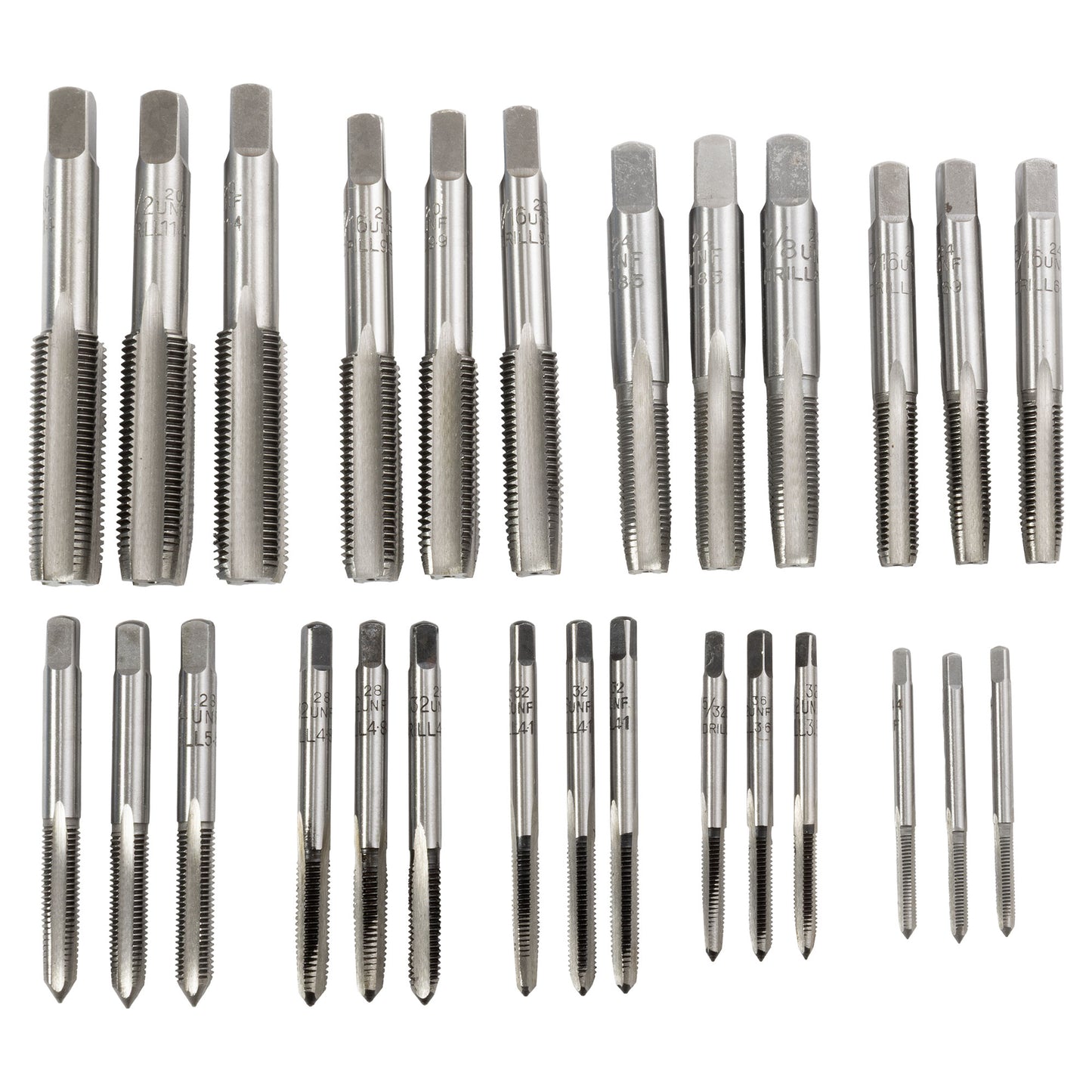 Tap & Die Set, 42-Piece 1/8" to 1/2" UNF