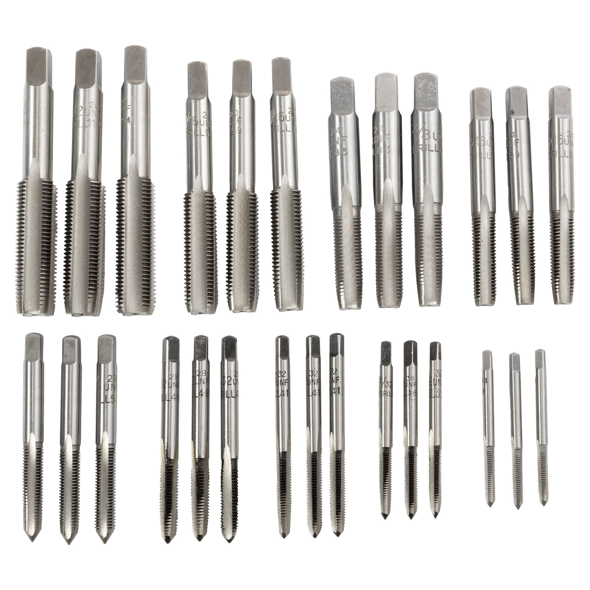 Tap & Die Set, 42-Piece 1/8" to 1/2" UNF