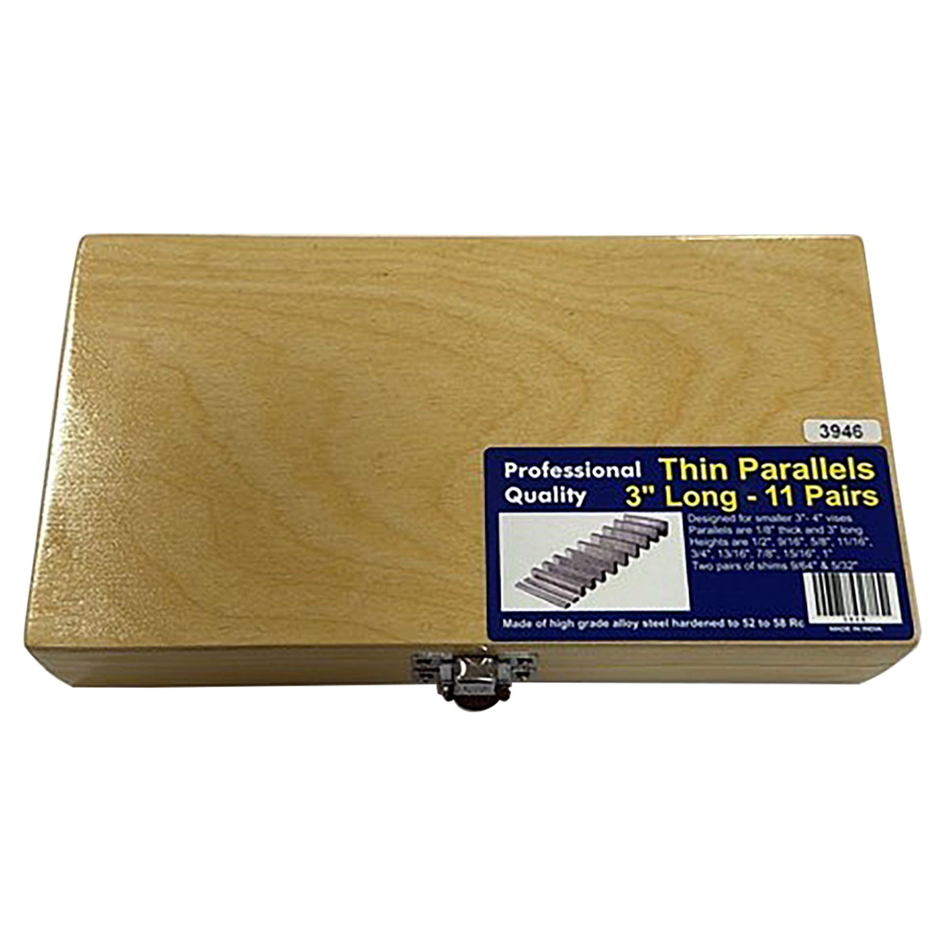 Thin Parallels, 4" Long, 11 Pairs, Sized by 16ths