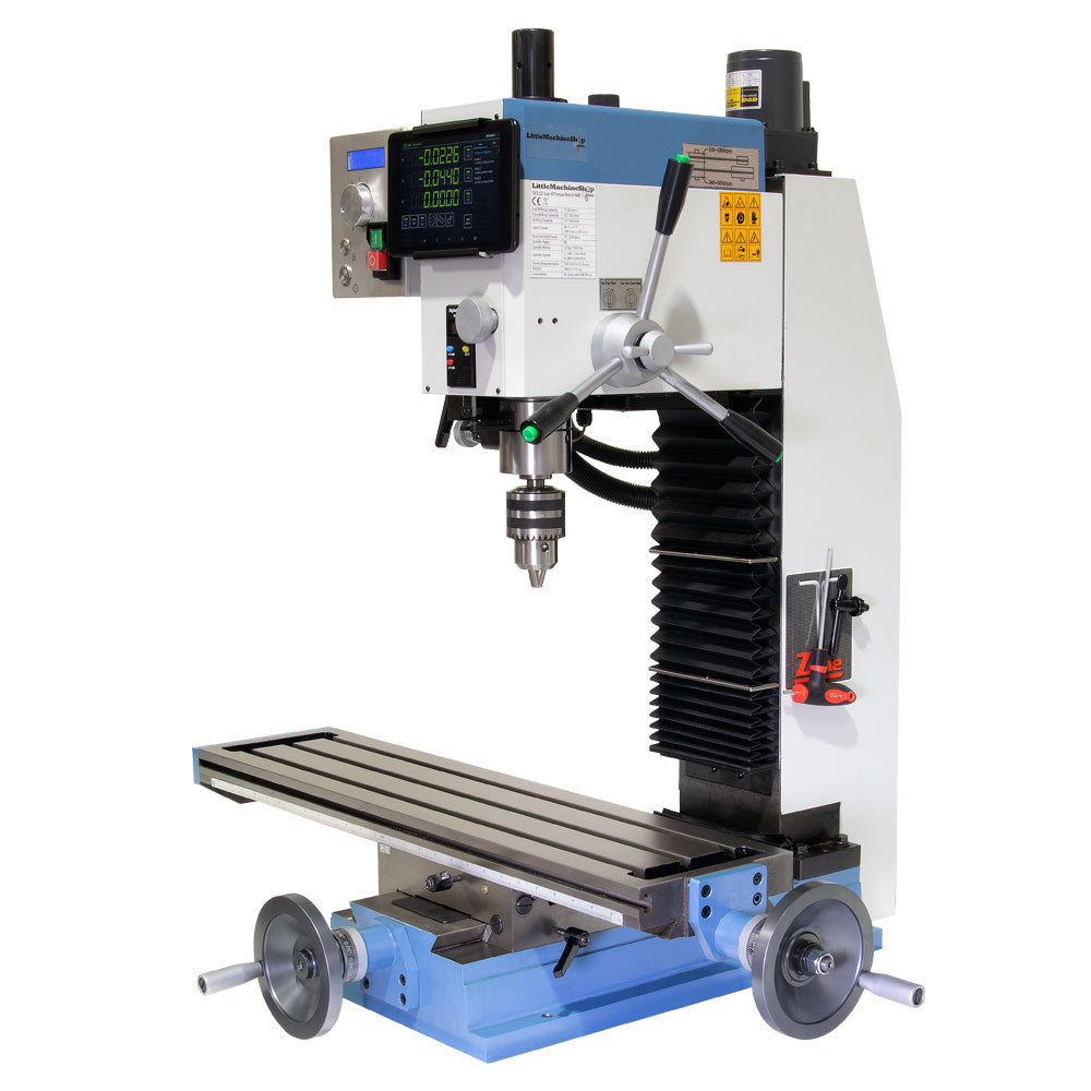 HiTorque 6750 Deluxe Bench Mill, Long Table | LittleMachineShop.com