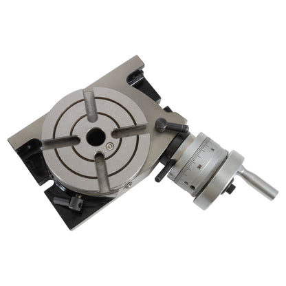 Rotary Table Low Profile 4"/100mm - Top/Down View - LittleMachineShop.com