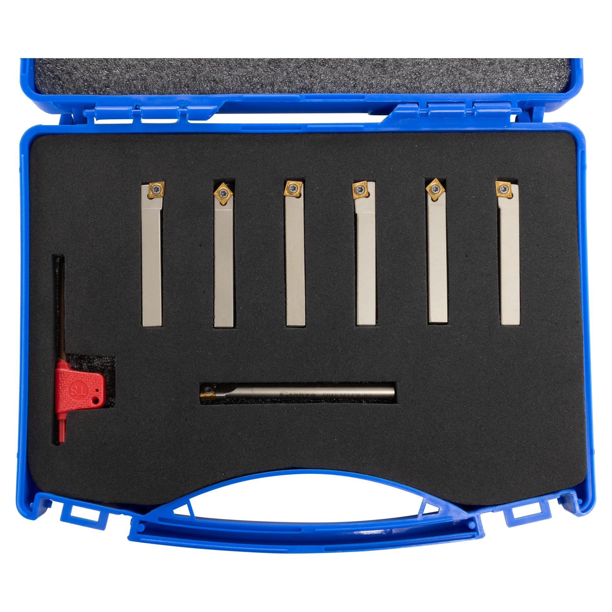 Turning & Boring Tools, 5/16 inch Indexable, 7 Piece Set - in case