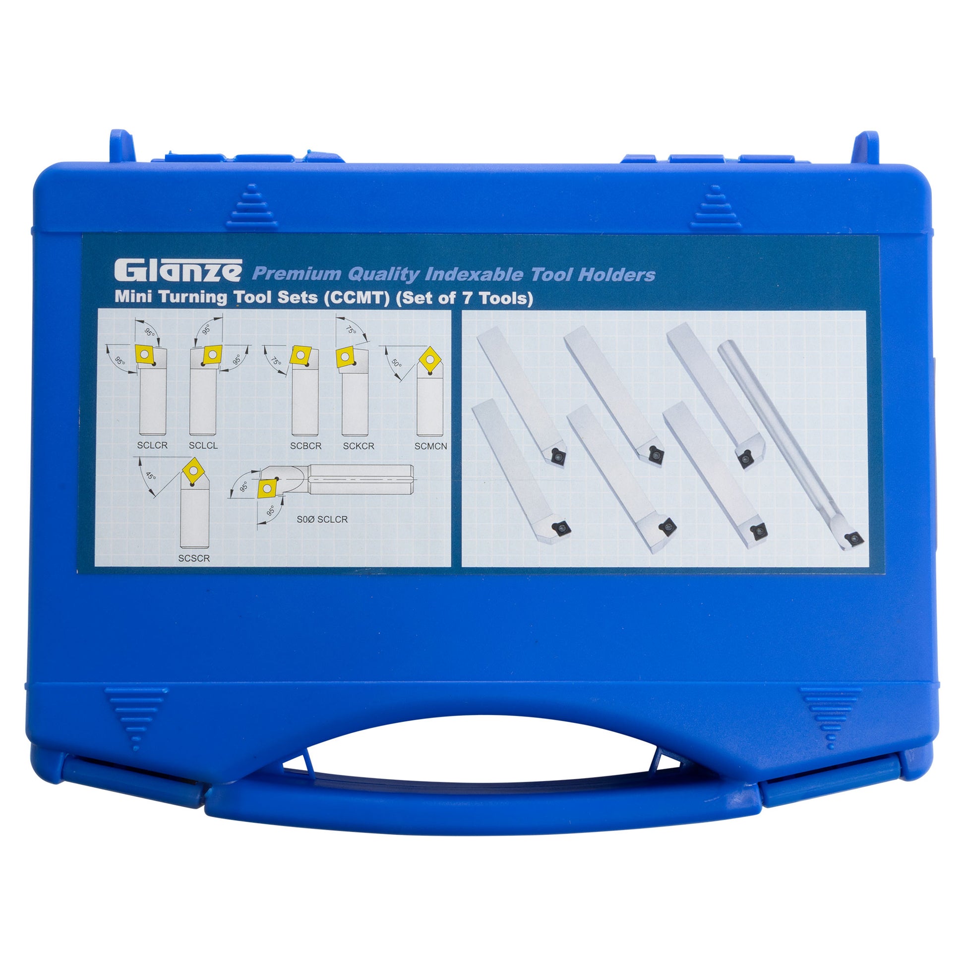 Turning & Boring Tools, 3/8 inch Indexable, 7 Piece Set - case