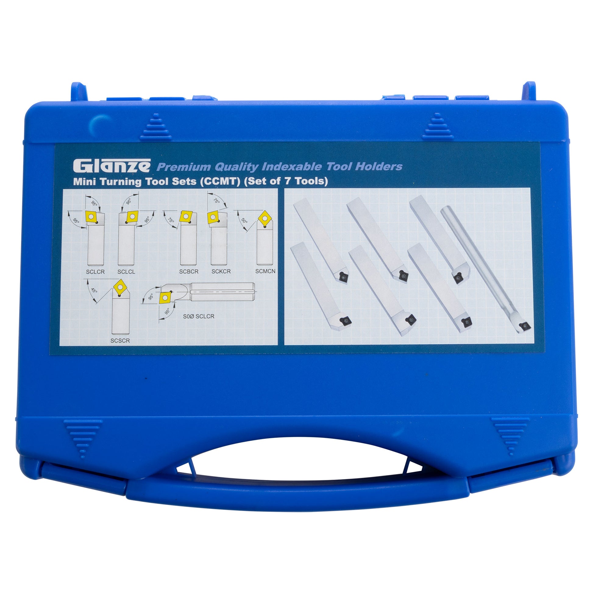 Turning & Boring Tools, 1/2 inch Indexable, 7 Piece Set - case