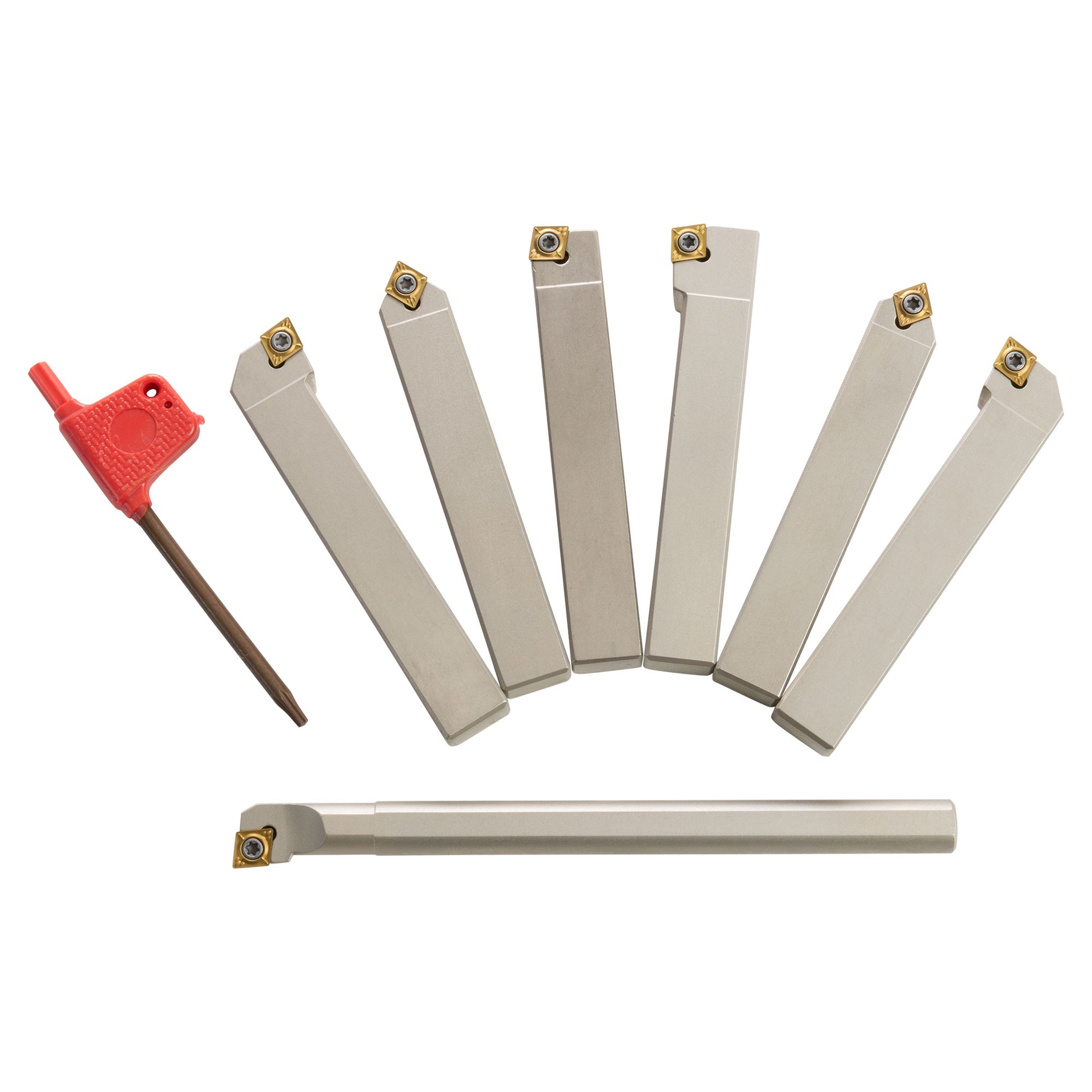 Turning & Boring Tools, 1/2 inch Indexable, 7 Piece Set