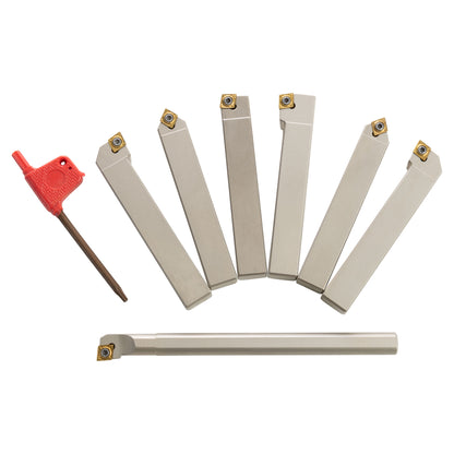 Turning & Boring Tools, 1/2 inch Indexable, 7 Piece Set