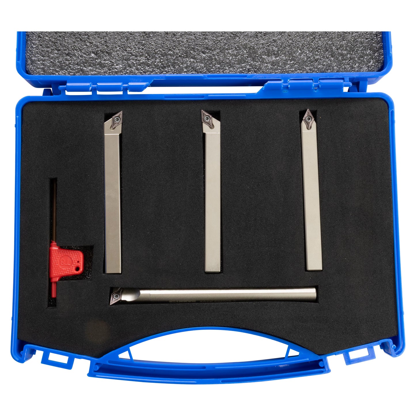 Turning & Boring Tools, 3/8 inch Indexable, 4 Piece Set - in case