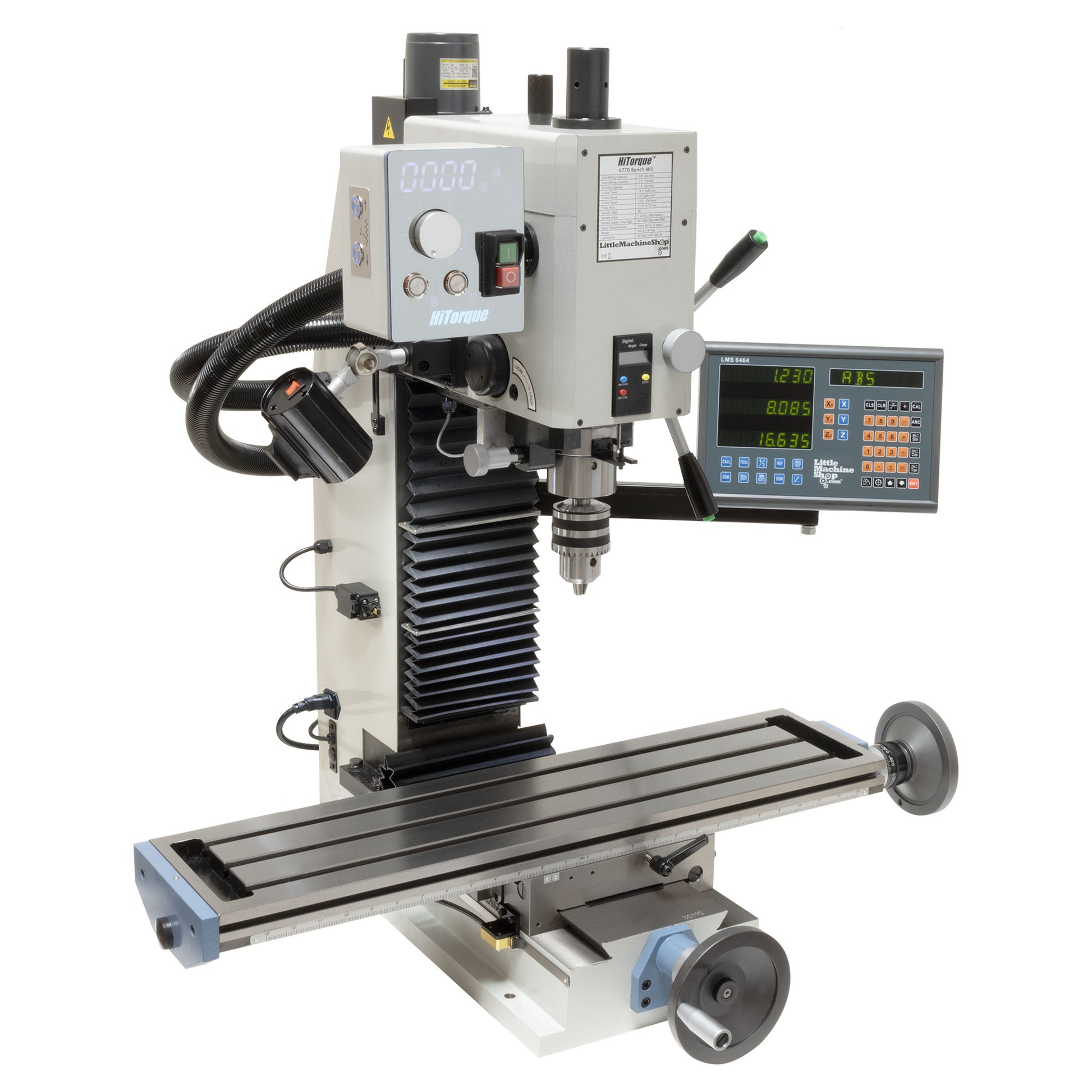 HiTorque 6770 Deluxe Large Bench Mill | LittleMachineShop.com