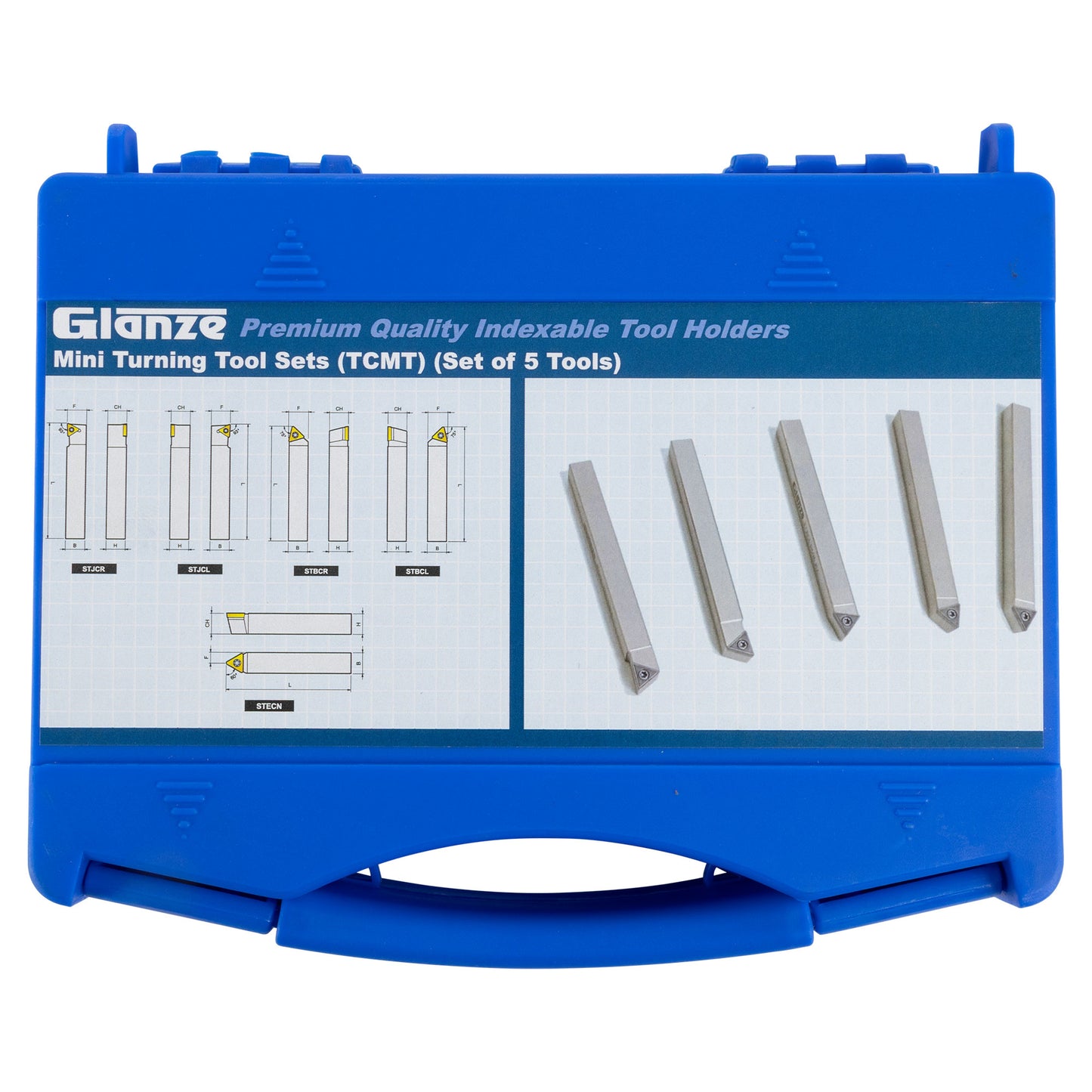 MINI TURNING TOOL SET (5 TOOLS) 1/4 SILVER FINISH - Box - LittleMachineShop.com