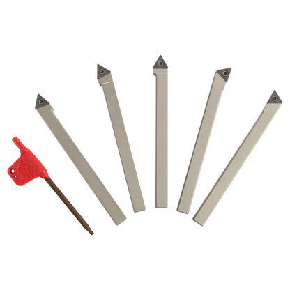 MINI TURNING TOOL SET (5 TOOLS) 5/16 SILVER FINISH - LittleMachineShop.com