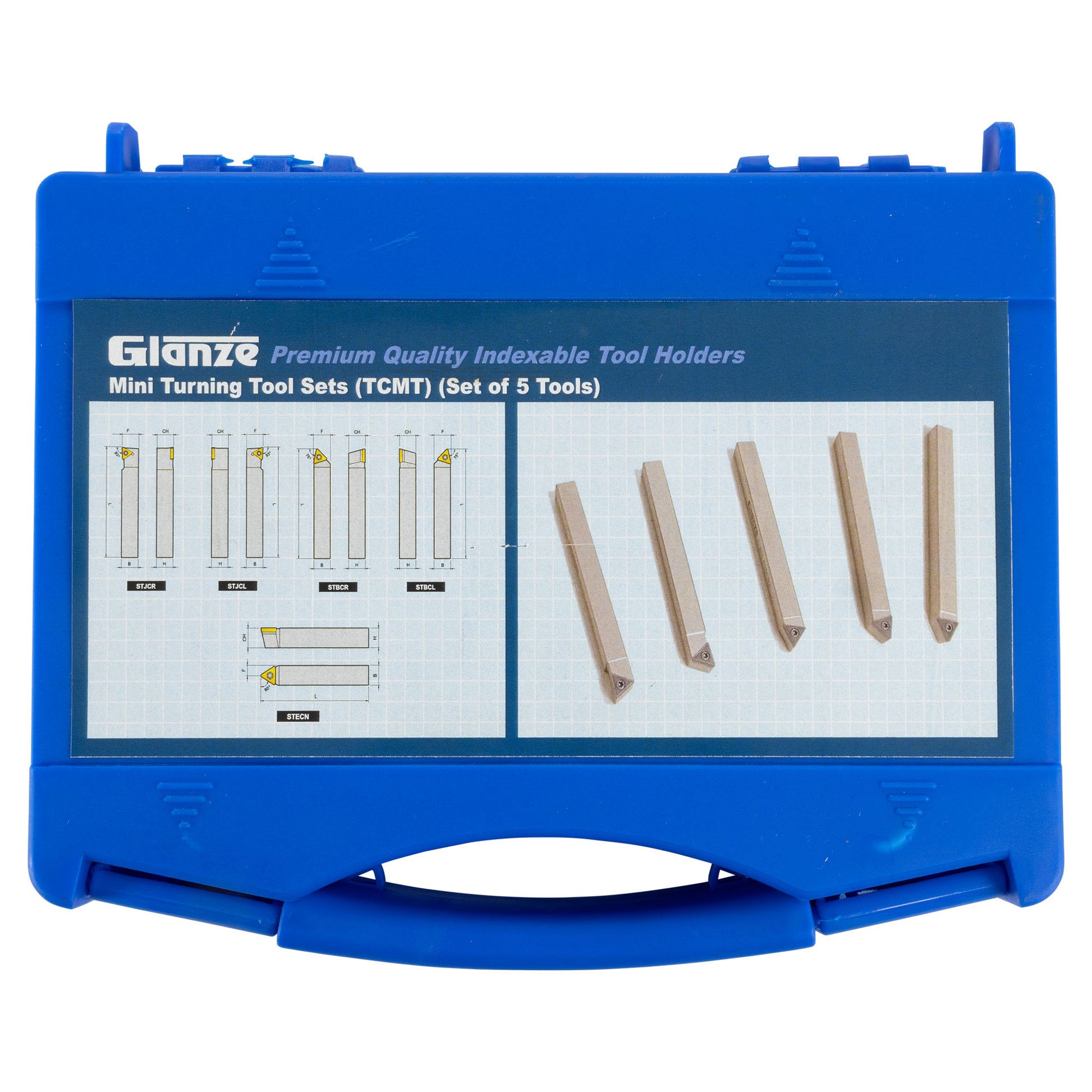 MINI TURNING TOOL SET (5 TOOLS) 3/8 SILVER FINISH - Box - LittleMachineShop.com