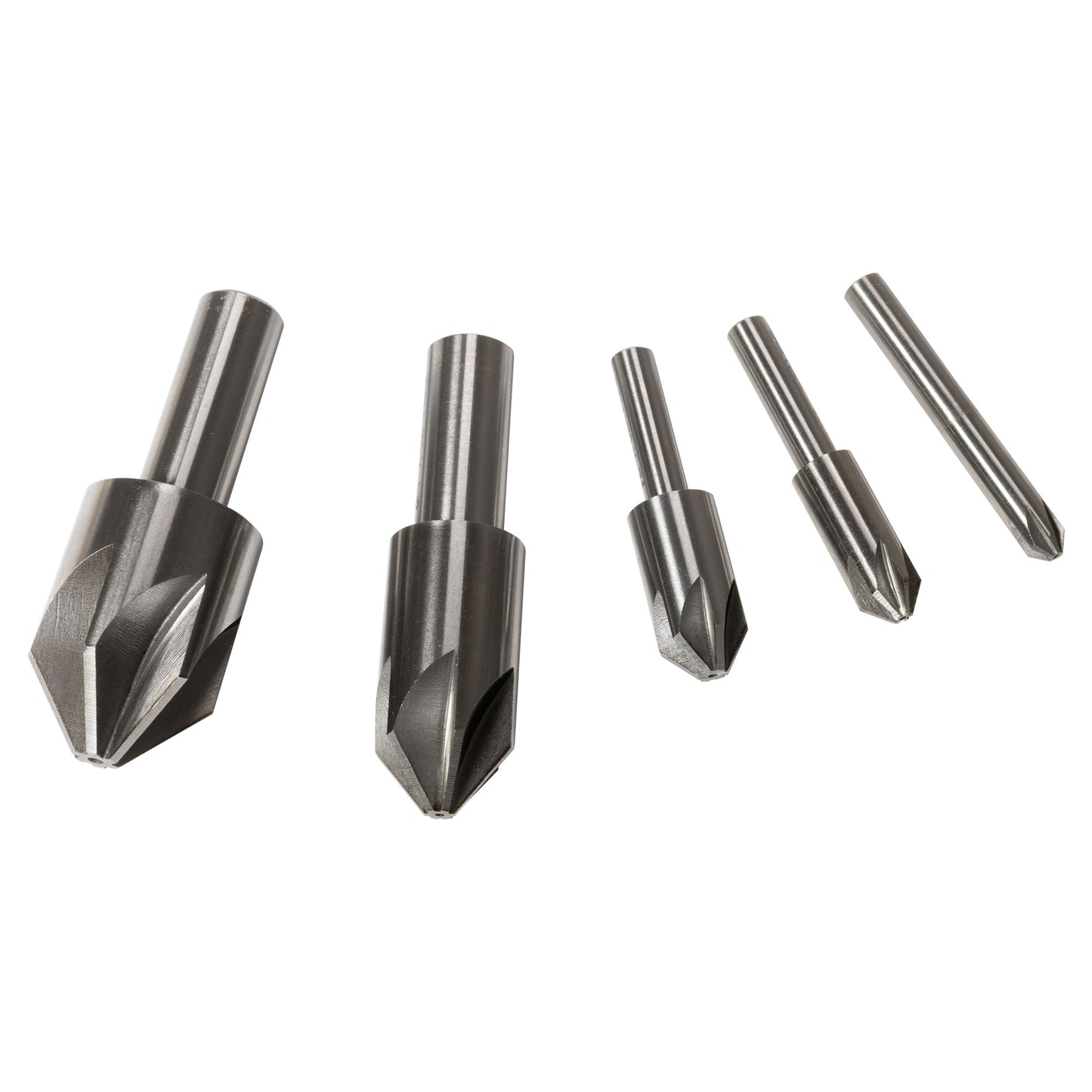 Countersink Set, Six Flute 82 Degree, Set of 5