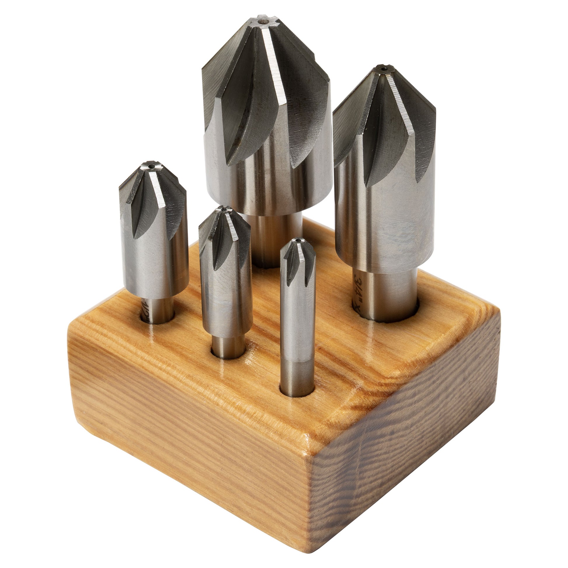 Countersink Set, Six Flute 82 Degree, Set of 5
