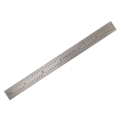Rule, Steel, 6" 4R Flexible - 8ths and 16ths side - LittleMachineShop.com