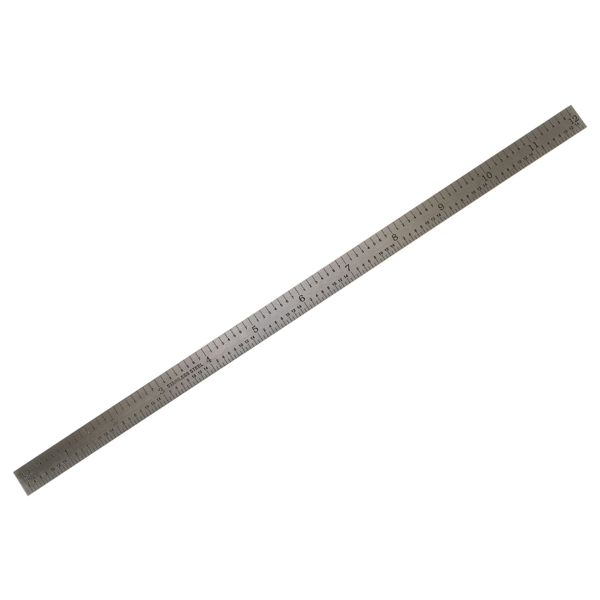 Rule, Steel, 12" 4R Flexible - 8ths and 16ths side - LittleMachineShop.com