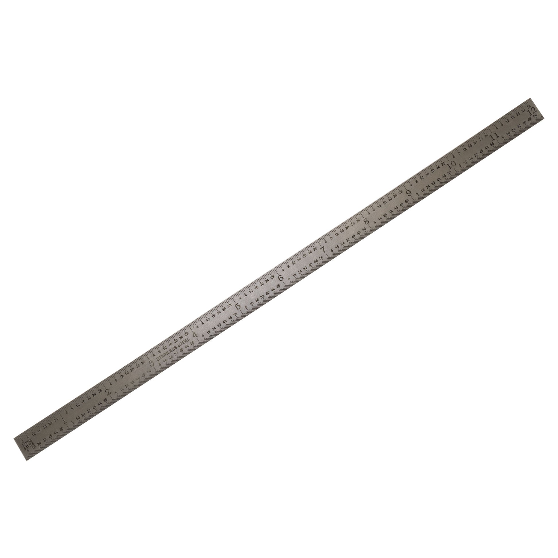 Rule, Steel, 12" 4R Flexible - 32nds and 64ths side - LittleMachineShop.com