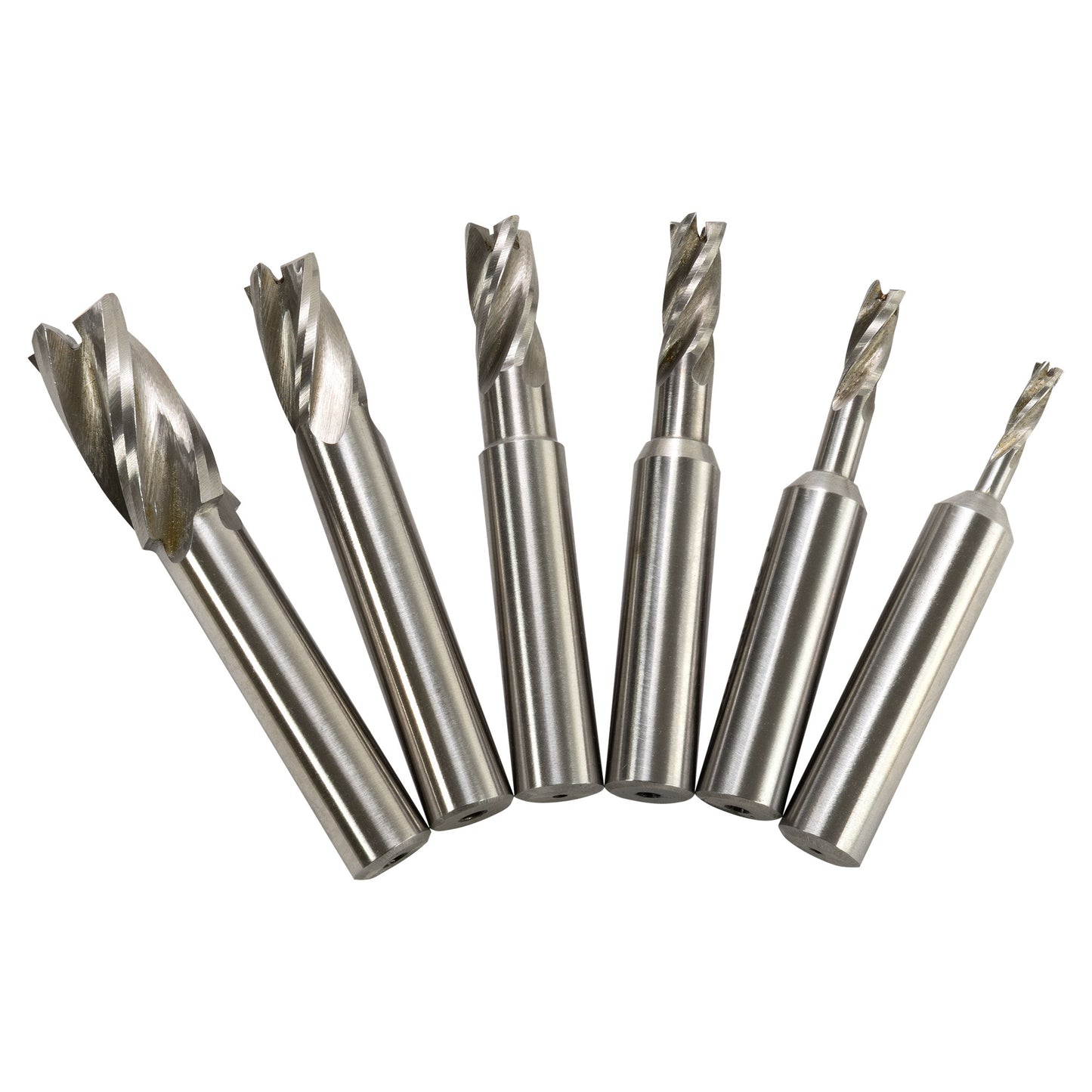 End Mill Set, 6 Piece 4 Flute, Non-Center Cutting - LittleMachineShop.com