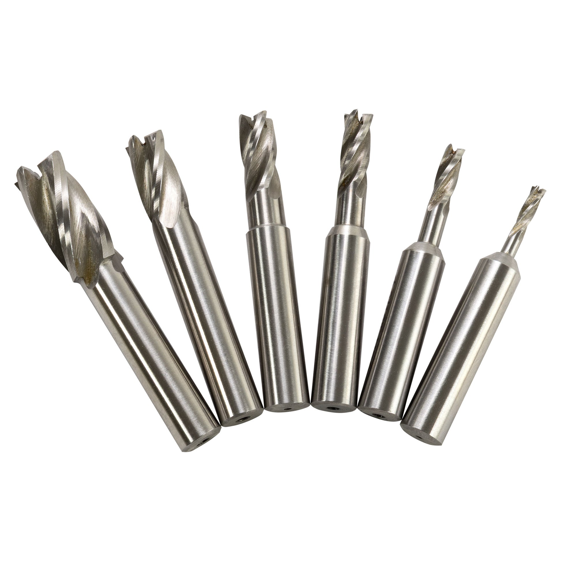 End Mill Set, 6 Piece 4 Flute, Non-Center Cutting - LittleMachineShop.com