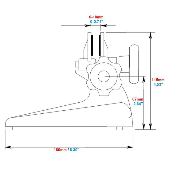 Micrometer Stand, Dasqua, Drawing | LittleMachineShop.com