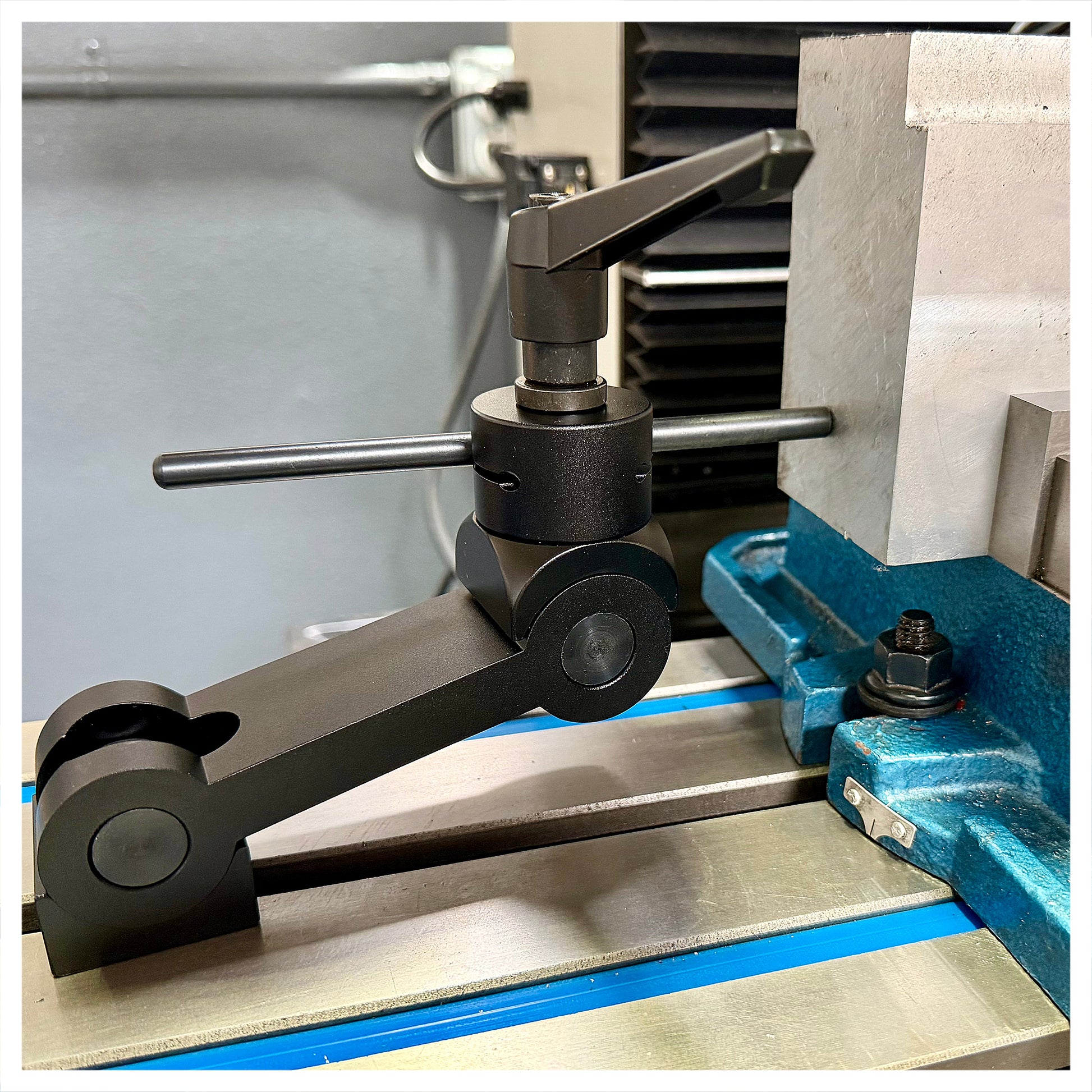 Work Stop, Universal 5-Axis, 7/16" T-Slot Nut, Mounted on Mill Table | LittleMachineShop.com