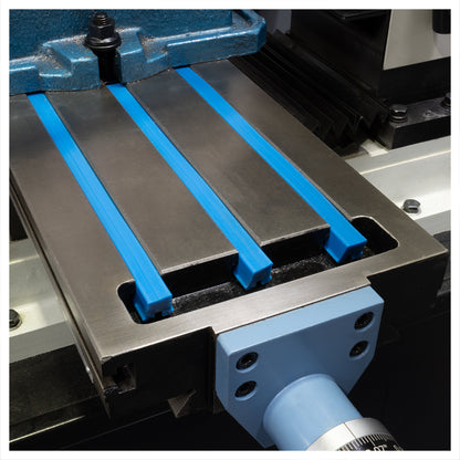 T-Slot Chip Guards, High-temperature Silicone, Sold by Foot - Installed on Mill Table | LittleMachineShop.com