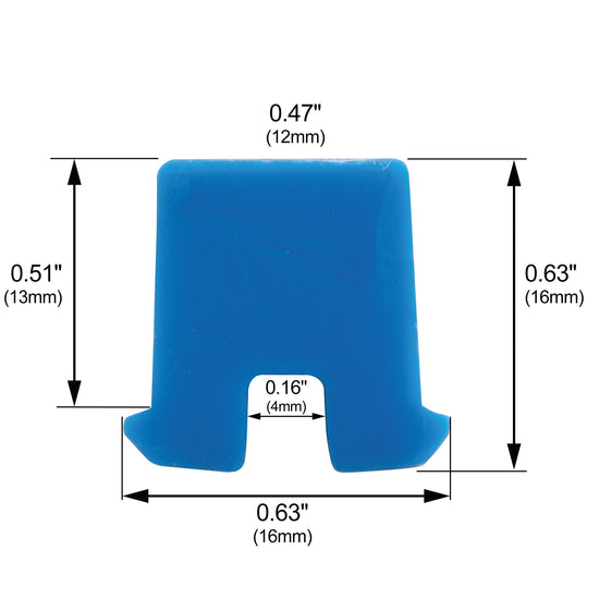 T-Slot Chip Guards, High-temperature Silicone, Sold by Foot - Drawing | LittleMachineShop.com