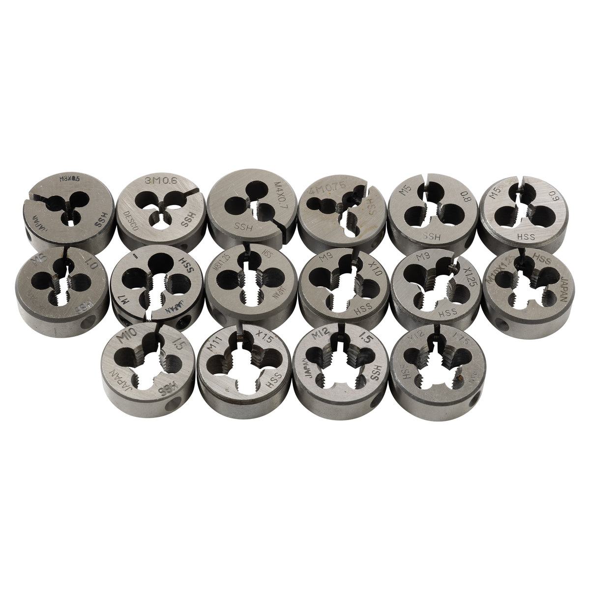 Tap & Die Set, 40 Piece HSS Round Adjustable, Metric, Dies Alternate View | LittleMachineShop.com