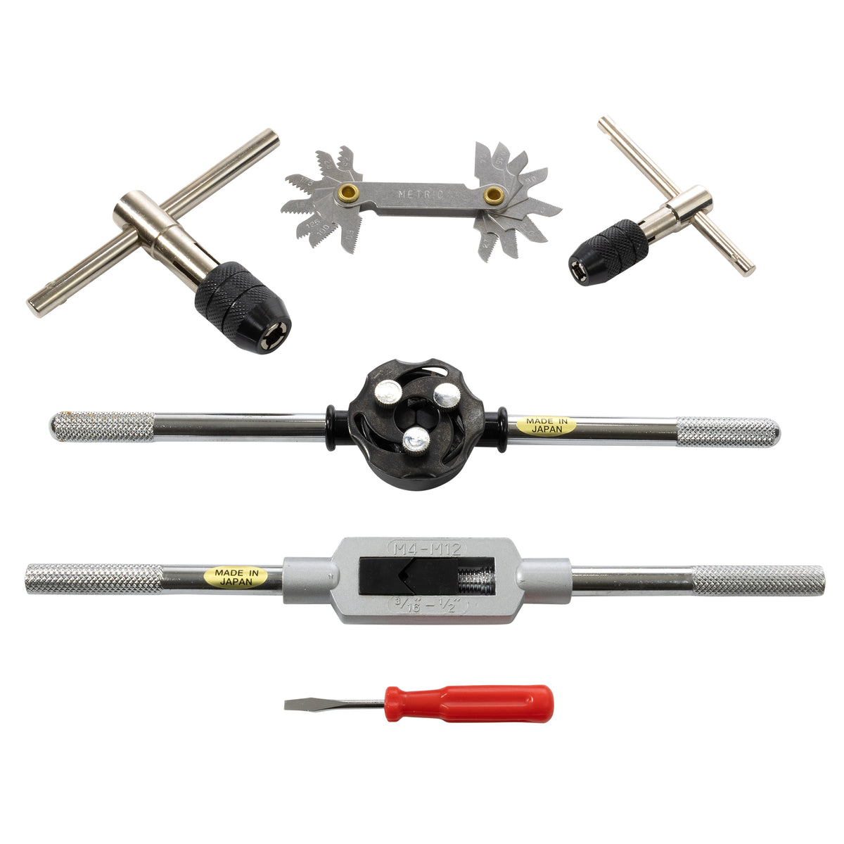 Tap & Die Set, 40 Piece HSS Round Adjustable, Metric, Tools Included | LittleMachineShop.com