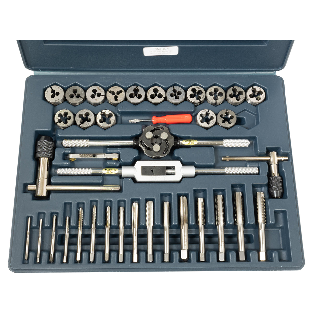 Tap & Die Set, 40 Piece HSS Round Adjustable, Metric | LittleMachineShop.com
