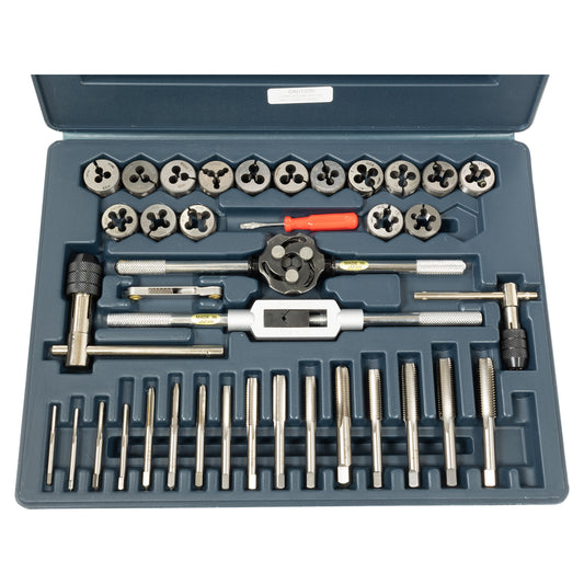 Tap & Die Set, 40 Piece HSS Round Adjustable, Metric | LittleMachineShop.com