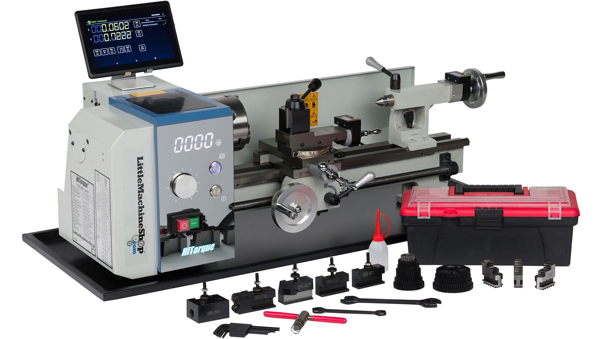 HiTorque 7450 Deluxe Mini Lathe - 7x16, LED Display