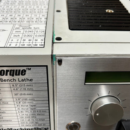 HiTorque 8.5x20 Deluxe Bench Lathe, Bluetooth Display CLOSEOUT