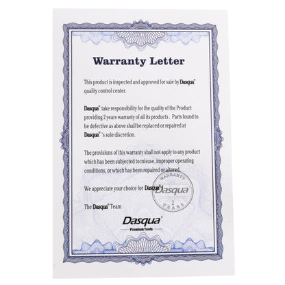 Dasqua Tools Waranty Card - LittleMachineShop.com