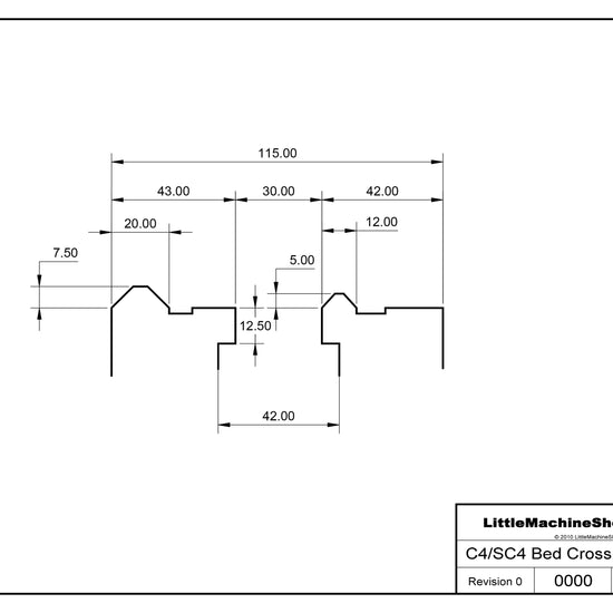 SC4 Lathe Bed Cross Section - LittleMachineShop.com