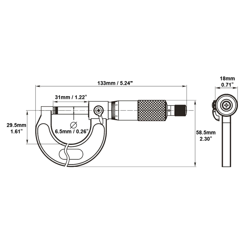 "Dasqua Micrometer 0-1 inch