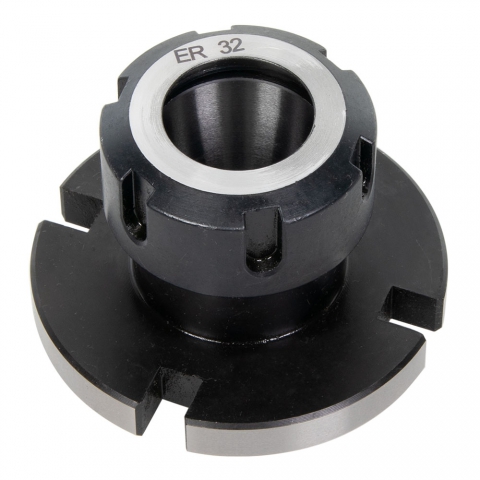 RDGTOOLS ER32 COLLET CHUCK ROUND BASE 3 MOUNTING HOLES FOR ROTARY TABLE MILLING 
