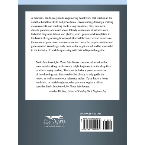 Basic Benchwork for Home Machinists - back cover