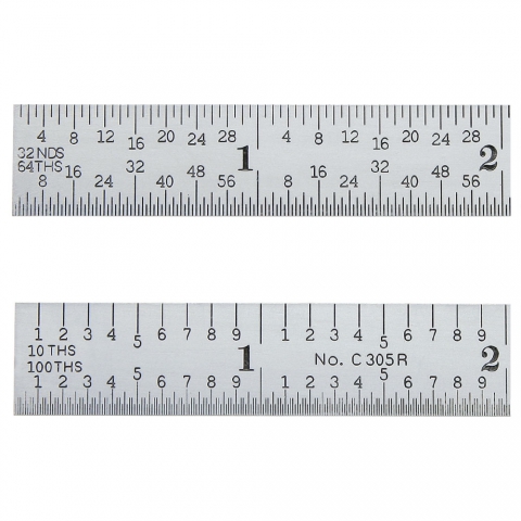 6 Inch Steel Ruler, Starrett Ruler