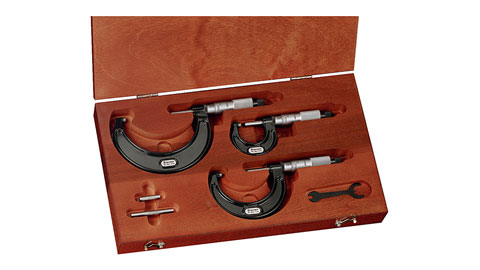 Micrometer Set, 0-3", Starrett