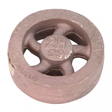 Flywheel, 2" Diameter, 5 Heavyweight Curved Spoke, Bronze