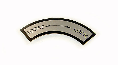 Label, Spindle Lock CLOSEOUT
