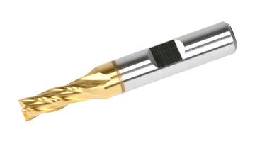 End Mill, 1/4" 4 Flute, M42 Cobalt TiN Coated